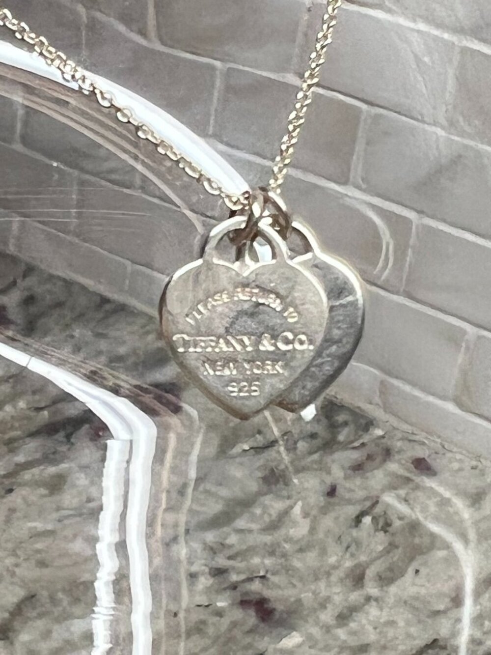 Tiffany & Co Sterling Silver Return to Tiffany Double Heart Tag Necklace - Picture 8 of 12